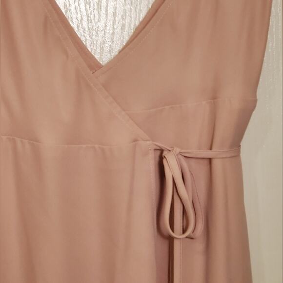 Show Me Your Mumu NWT Meghan Wrap Dress, Pink Dusty Blush Crisp, Size Medium - Picture 10 of 11